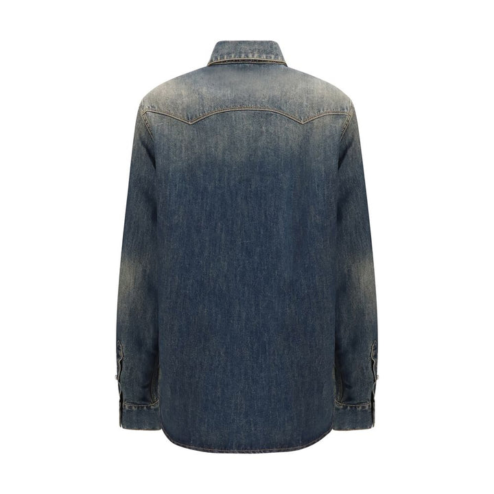 Fendi Blue Denim Shirt