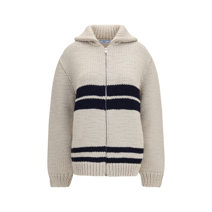 Prada Beige Wool Oves Aries Cardigan