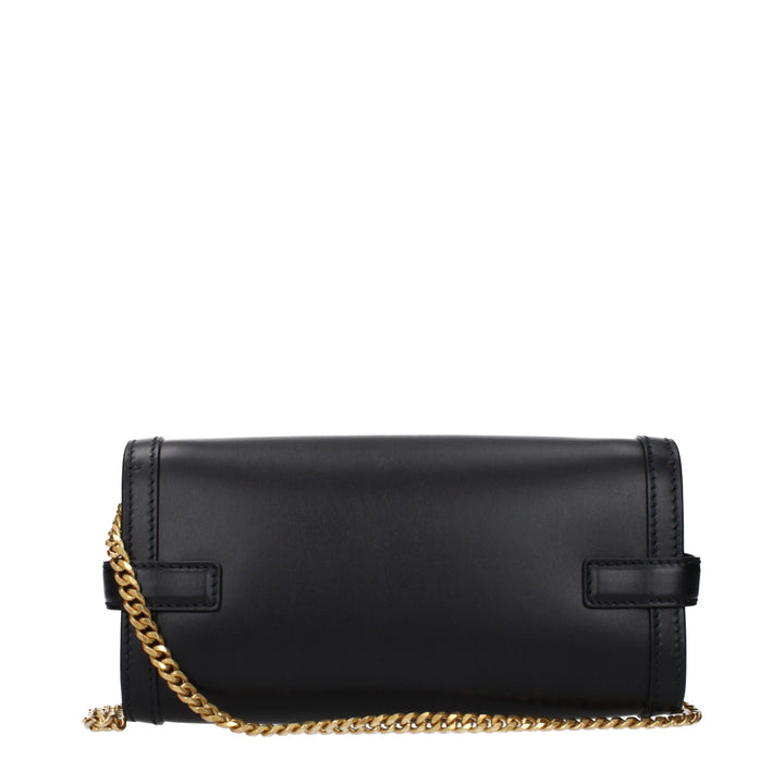 Balmain Black Leather Clutch Bag