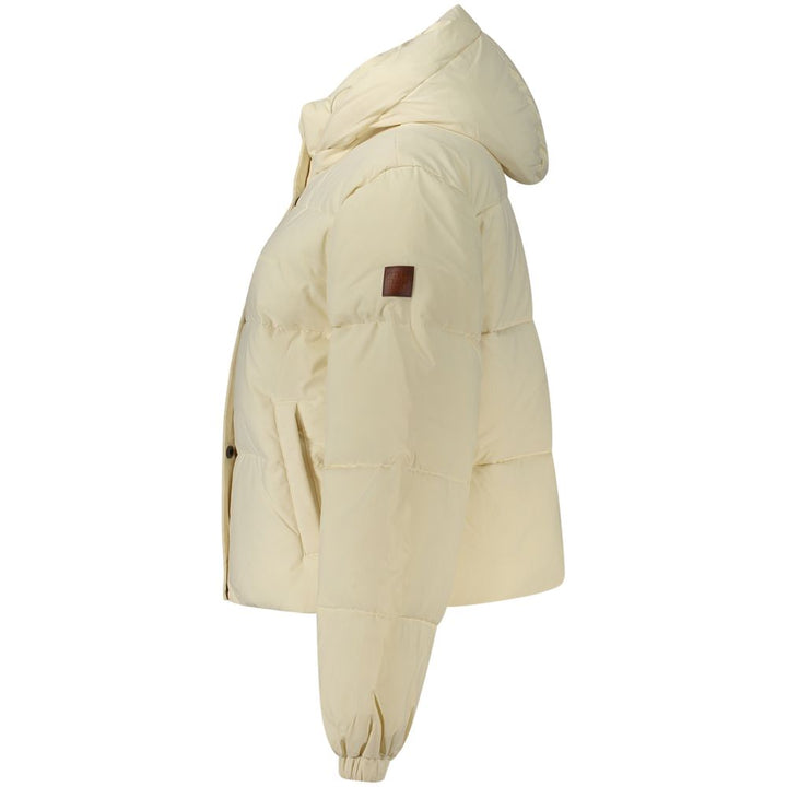 Guess Jeans Cream Polyester Women's Jacket