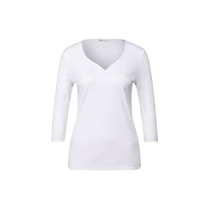 Street One White Cotton Long Sleeve T-Shirt