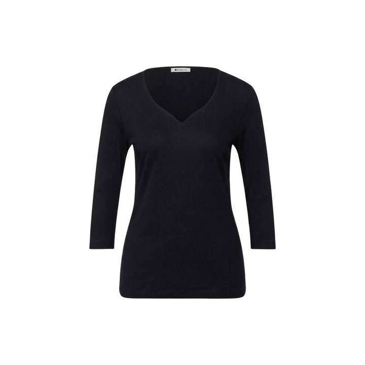 Street One Black Cotton Long Sleeve T-Shirt