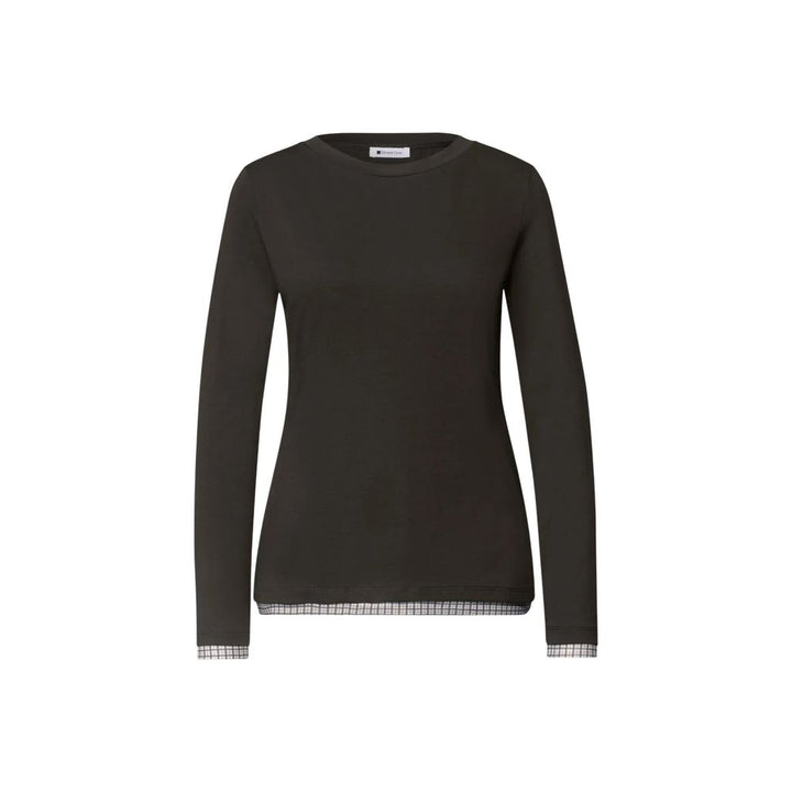Street One Brown Cotton Long Sleeve T-Shirt