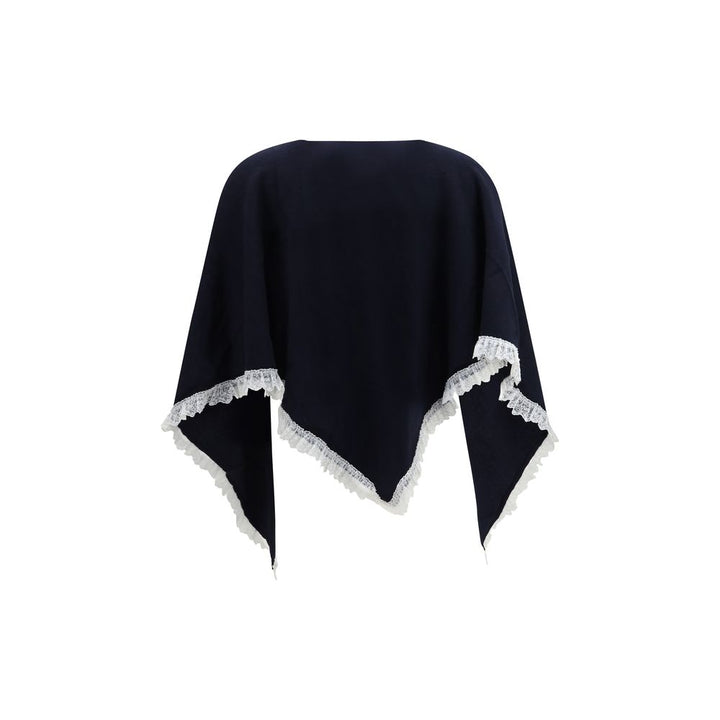 Ganni Black Wool Oves Aries Scarf