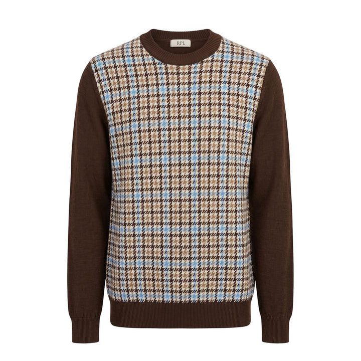 Roberto Pepe Luxury Brown Wool Men Sweater