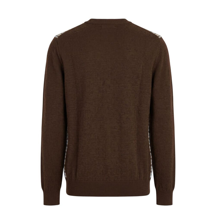 Roberto Pepe Luxury Brown Wool Men Sweater