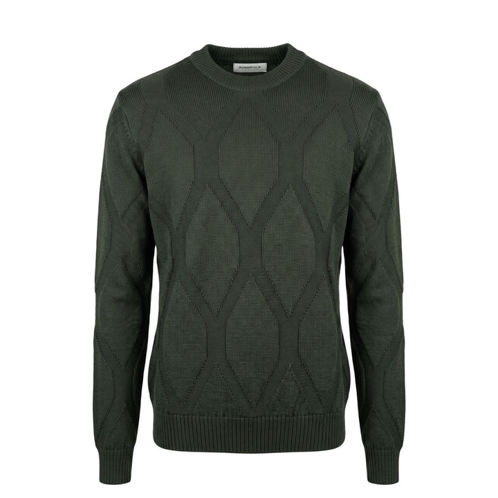 Roberto Pepe Luxury Green Wool Men's Sweater