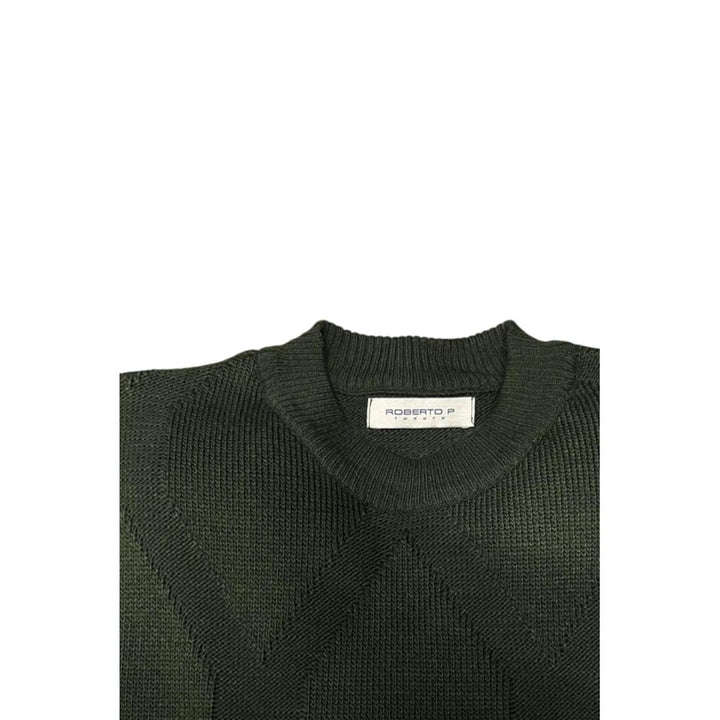 Roberto Pepe Luxury Green Wool Men's Sweater