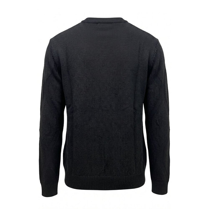 Roberto Pepe Luxury Black Wool Men Sweater