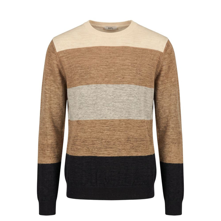 Roberto Pepe Luxury Beige Wool Men Sweater