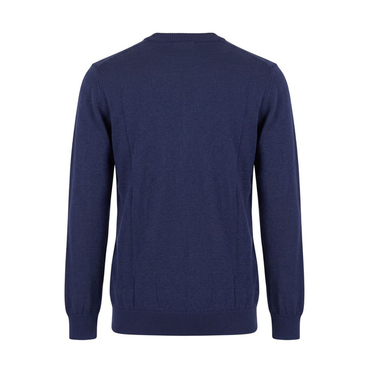 Roberto Pepe Luxury Blue Wool Men Sweater
