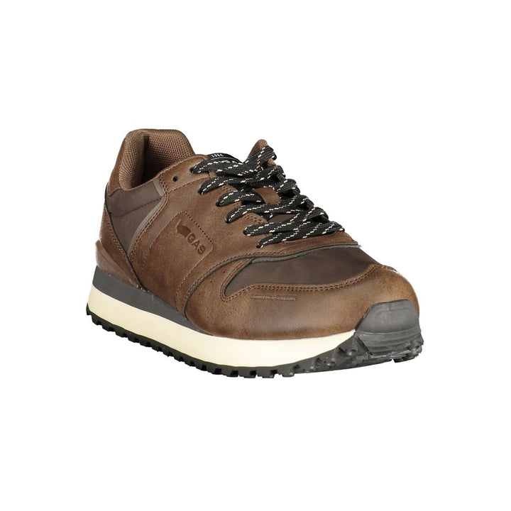 Gas Brown Polyurethane Men's Sneaker