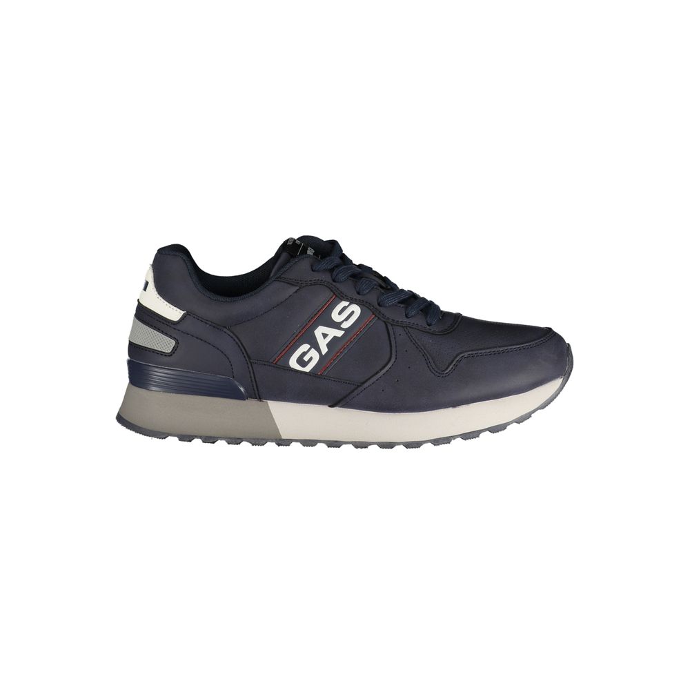 Gas Blue Polyurethane Men's Sneaker