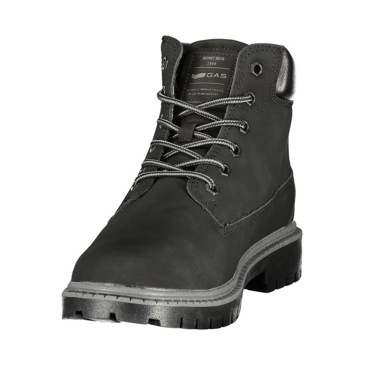 Gas Black Polyurethane Uomo Stivaletti