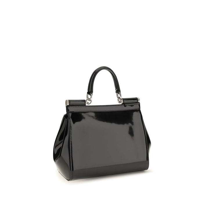 Dolce & Gabbana Black Calf Leather Bos Taurus Handbag