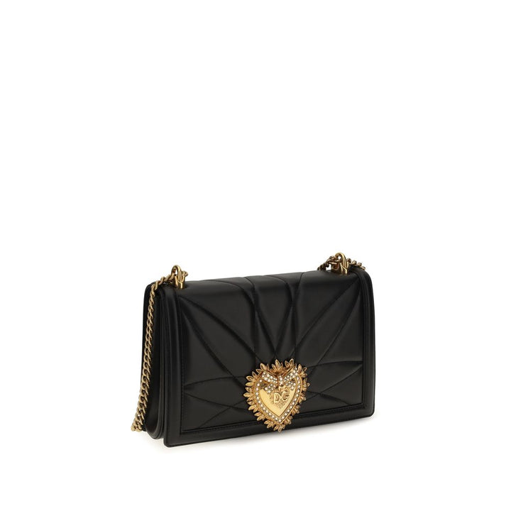 Dolce & Gabbana Black Lamb Ovis Aries Shoulder Bag