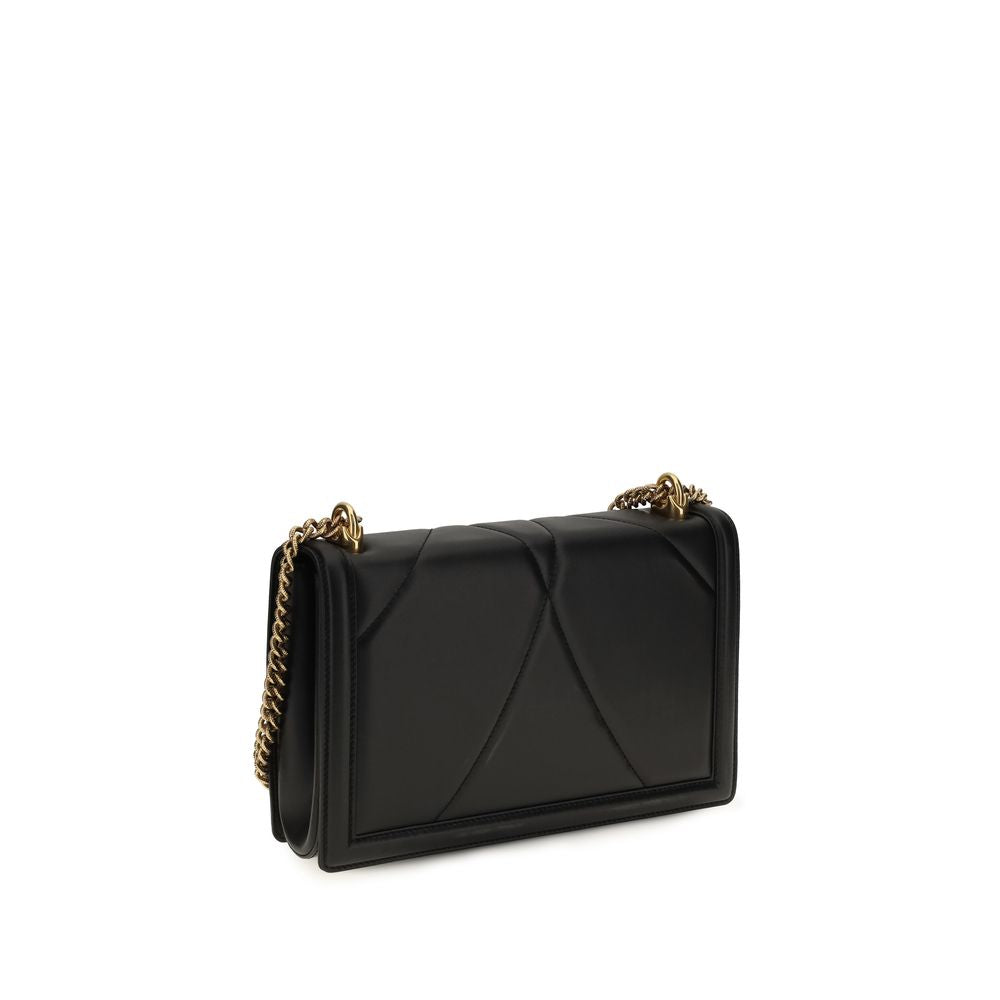 Dolce & Gabbana Black Lamb Ovis Aries Shoulder Bag