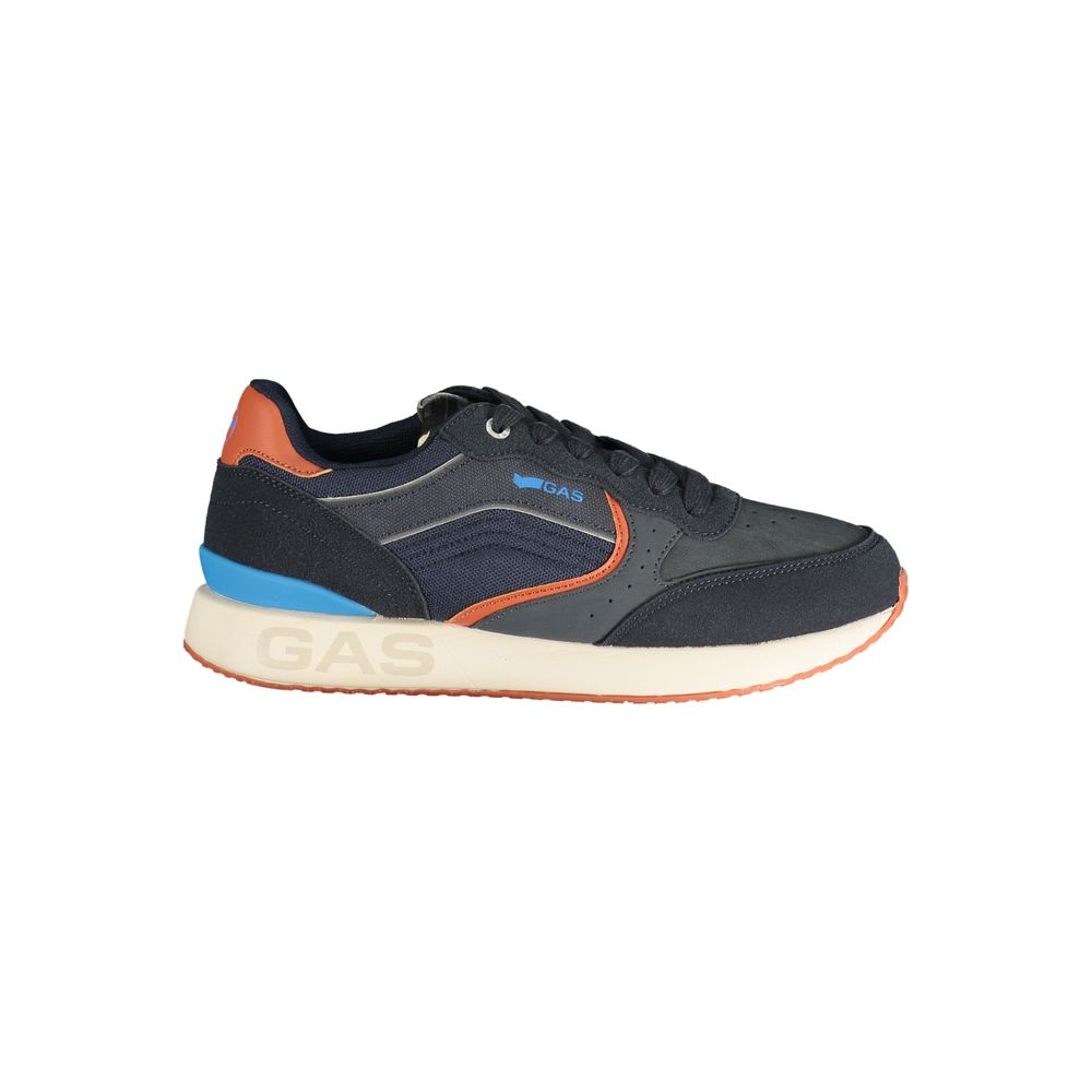 Gas Blue Polyurethane Men's Sneaker