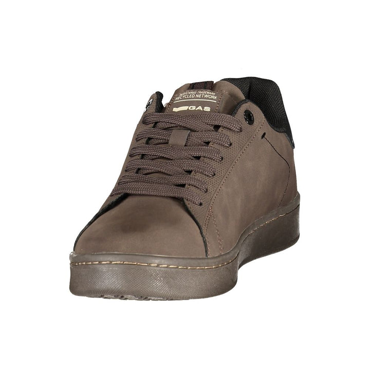 Gas Brown Polyurethane Mens Sneaker