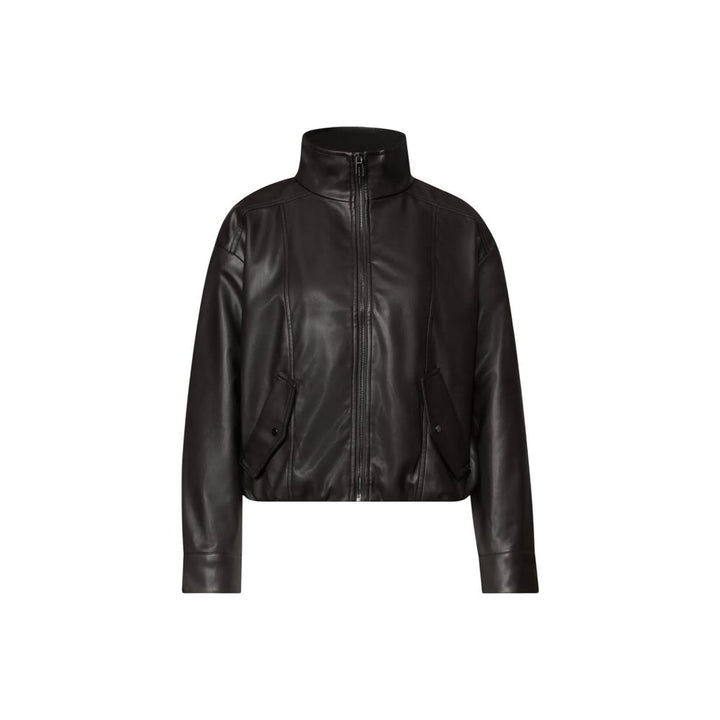 Street One Brown Polyester Leather Jacket