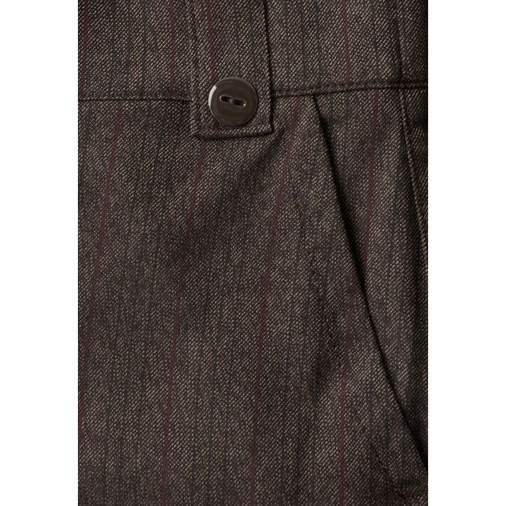Street One Brown Polyester Casual Pants