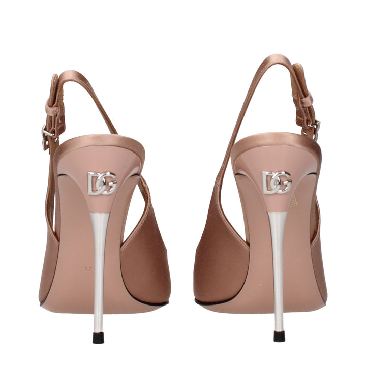 Dolce & Gabbana Beige Satin High Heel Pumps