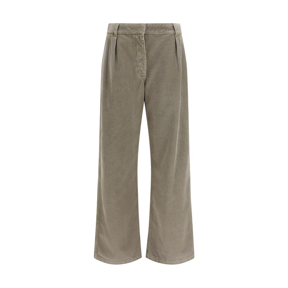 The Row Gray Cotton Casual Pants