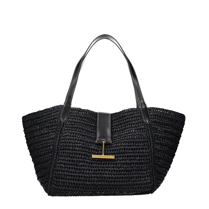 Tom Ford Black Raffia Shoulder Bag