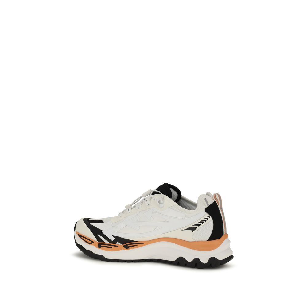 Off-White Multicolor Polyester Athletic Sneakers