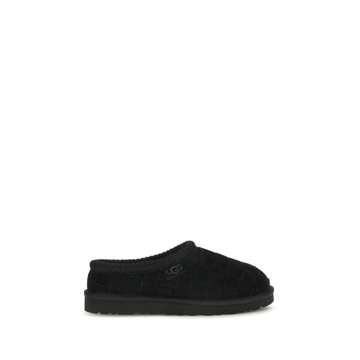 UGG Black Suede Leather Mules