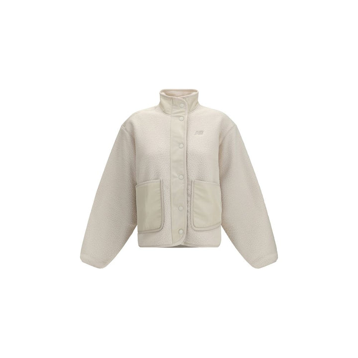 New Balance White Recycled Polyester Shell Jacket