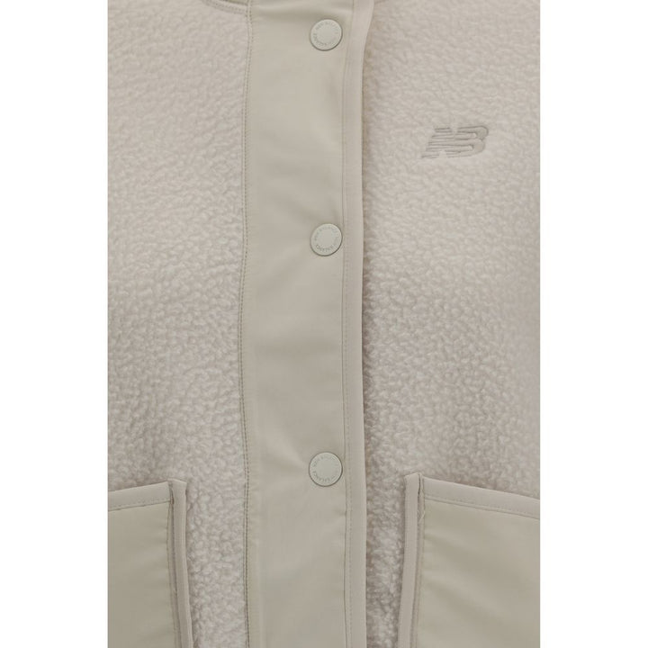New Balance White Recycled Polyester Shell Jacket