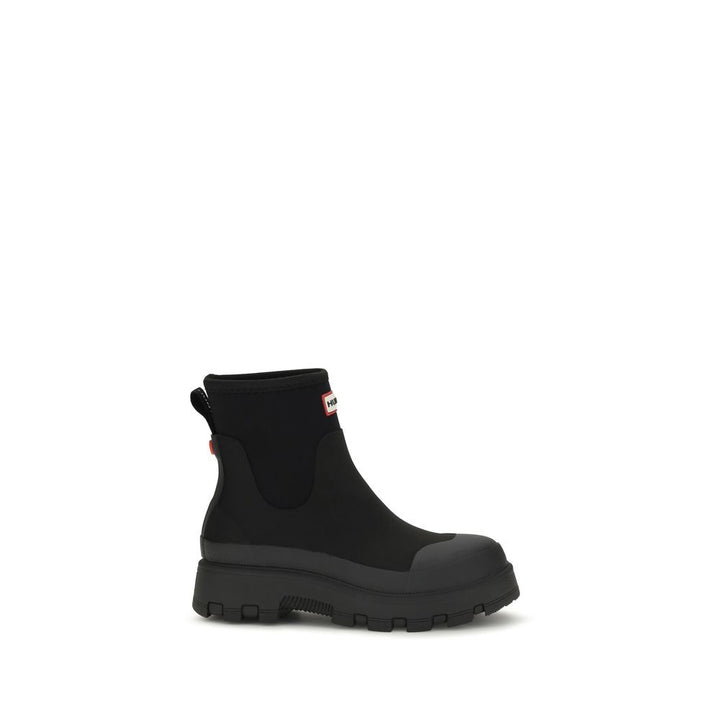 Hunter Black Rubber Chelsea Boots
