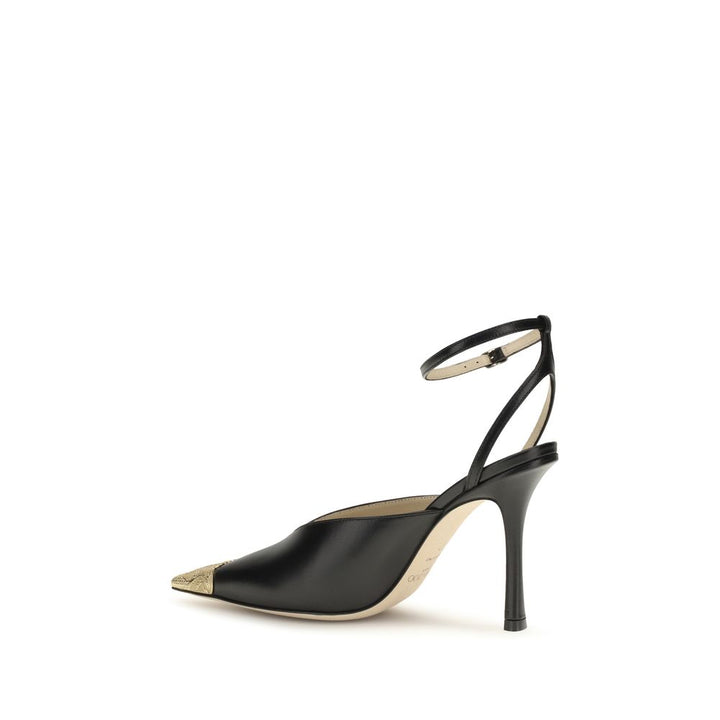 Jimmy Choo Black Calf Leather Bos Taurus High Heel Pumps