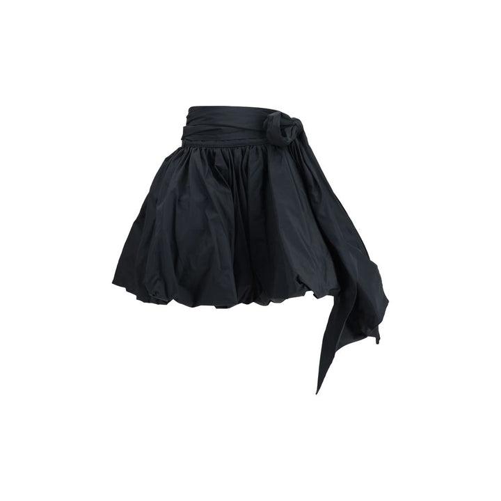 Blumarine Black Polyester Midi Skirt