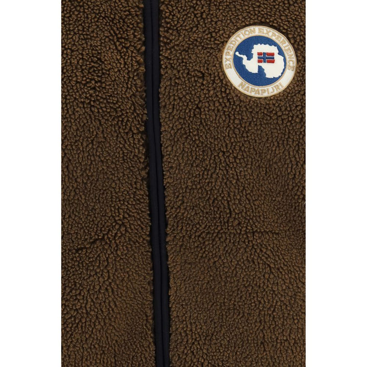 Napapijri Brown Polyester Sweatshirt