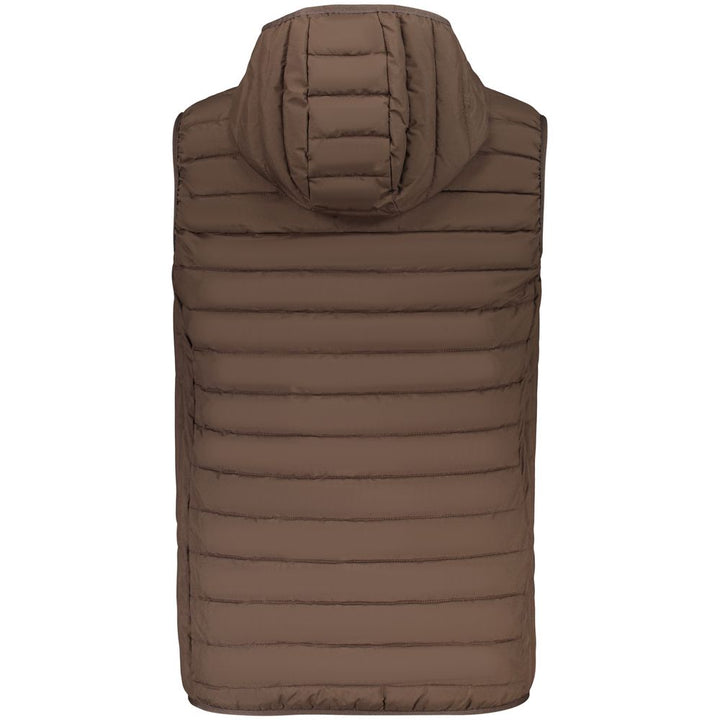 Accademia Militare Brown Polyester Sleeveless Jacket