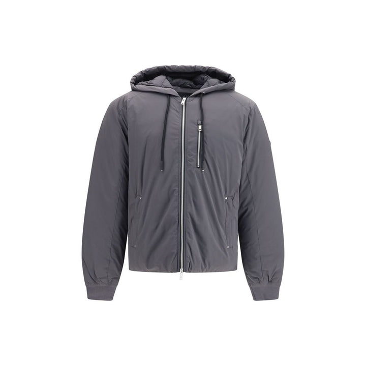 Moose Knuckles Gray Nylon Full-Length Jacket