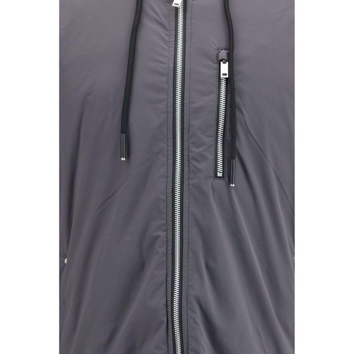 Moose Knuckles Gray Nylon Full-Length Jacket