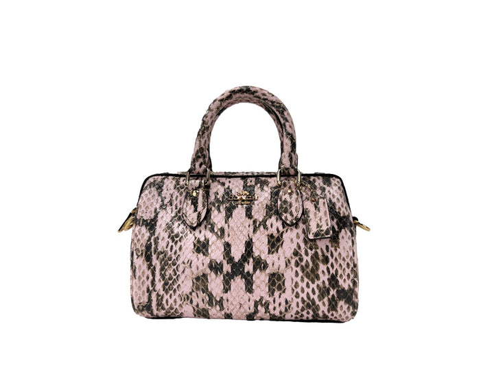 COACH Coach Mini Rowan Snake Skin Crossbody Bag