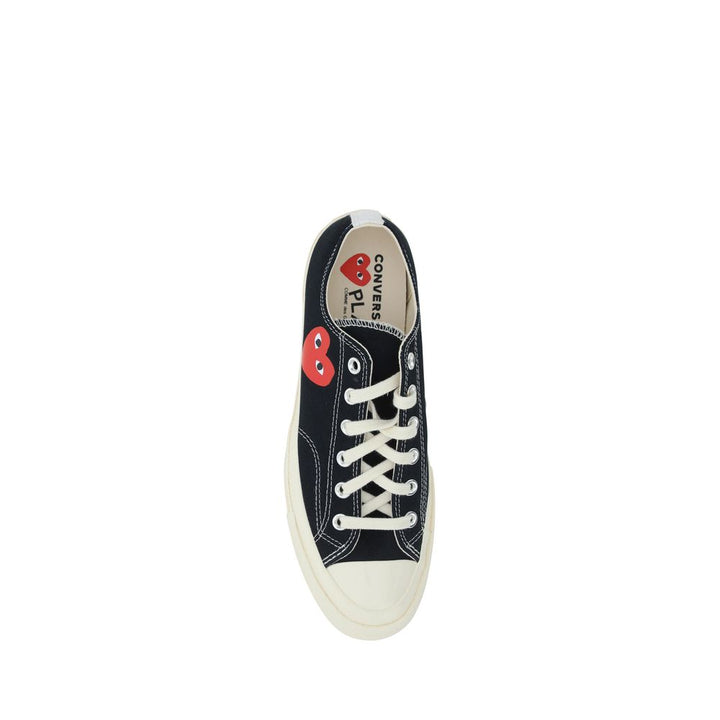 Comme Des Garçons Play x Converse Black Cotton Low Top Sneakers