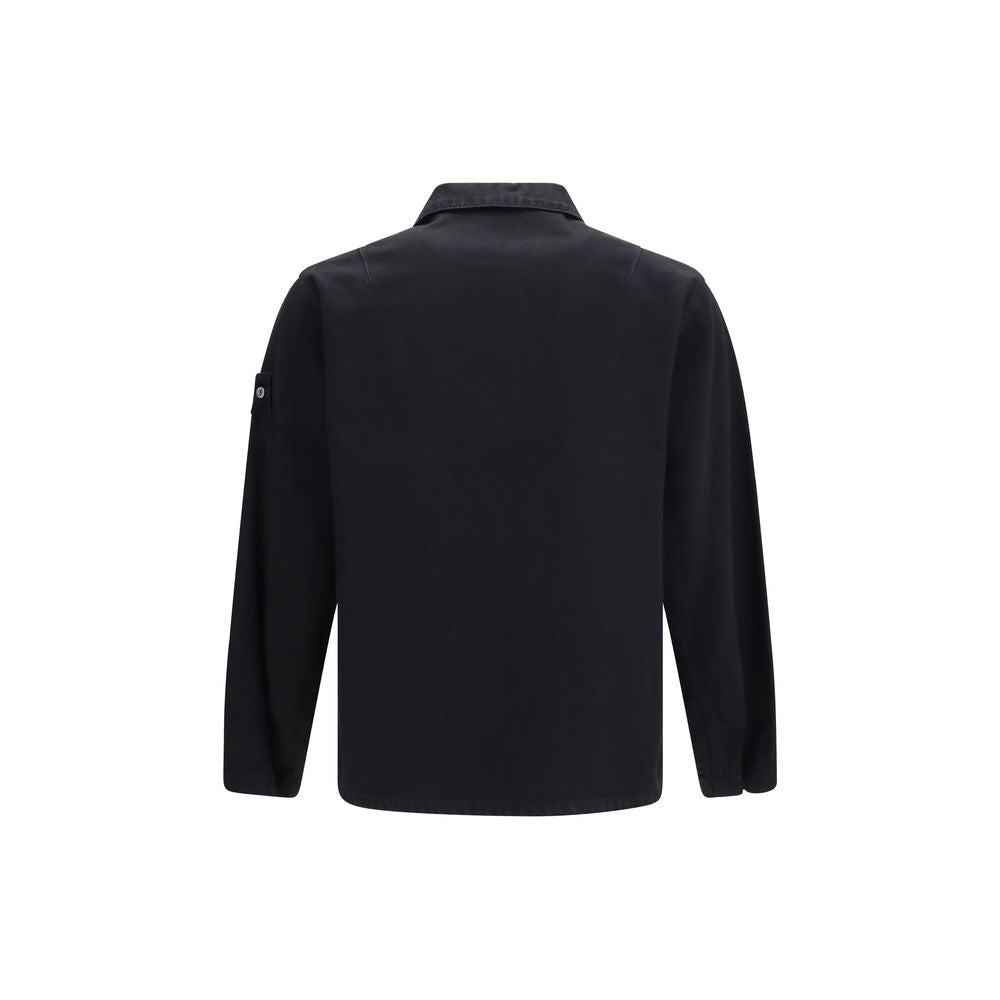 Stone Island Black Cotton Denim Jacket