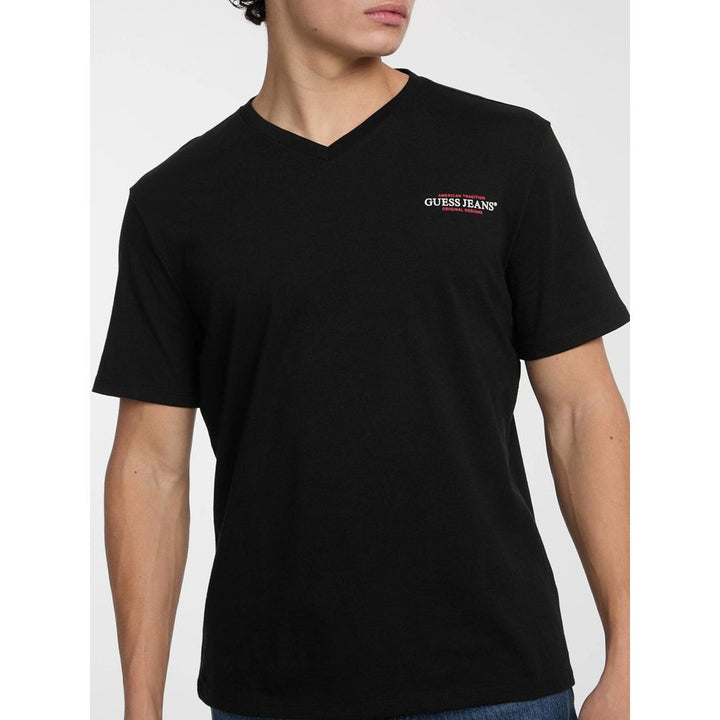 Guess Jeans Black Cotton T-Shirt