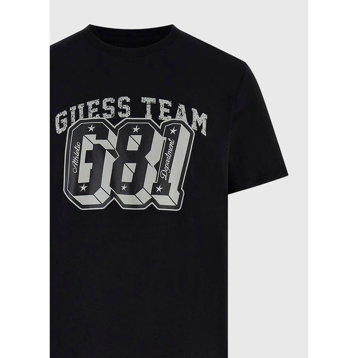 Guess Black Cotton T-Shirt