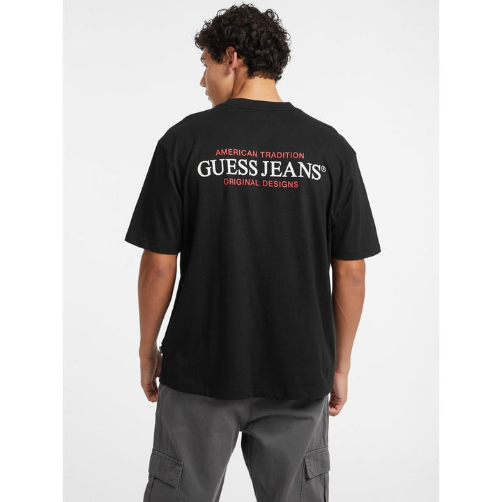 Guess Jeans Black Cotton T-Shirt