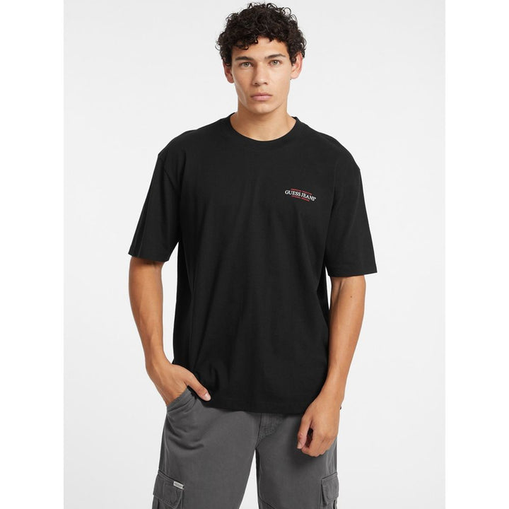 Guess Jeans Black Cotton T-Shirt