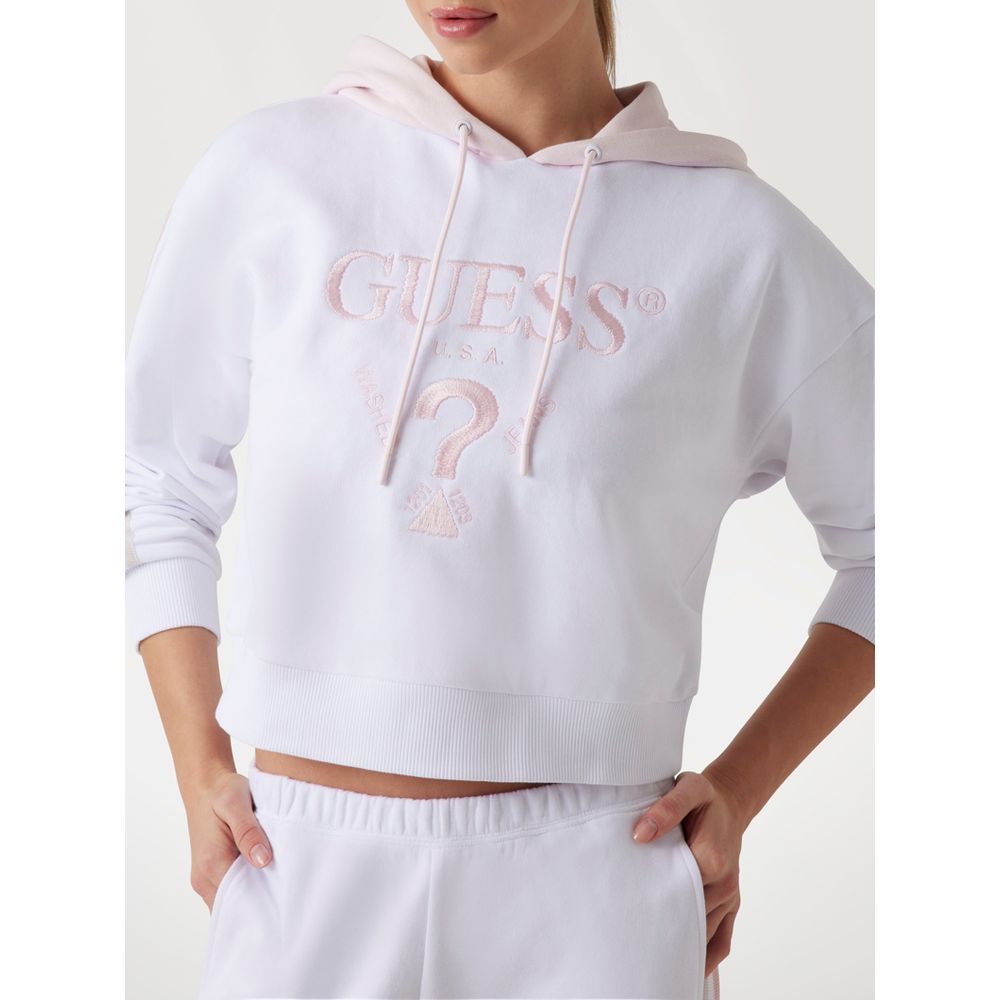 Guess White Cotton Sweatshirt