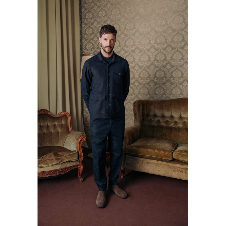 Autore Blue Cashmere Full-Length Jacket