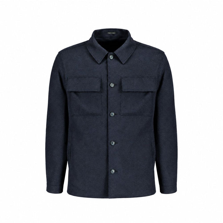 Autore Blue Cashmere Full-Length Jacket