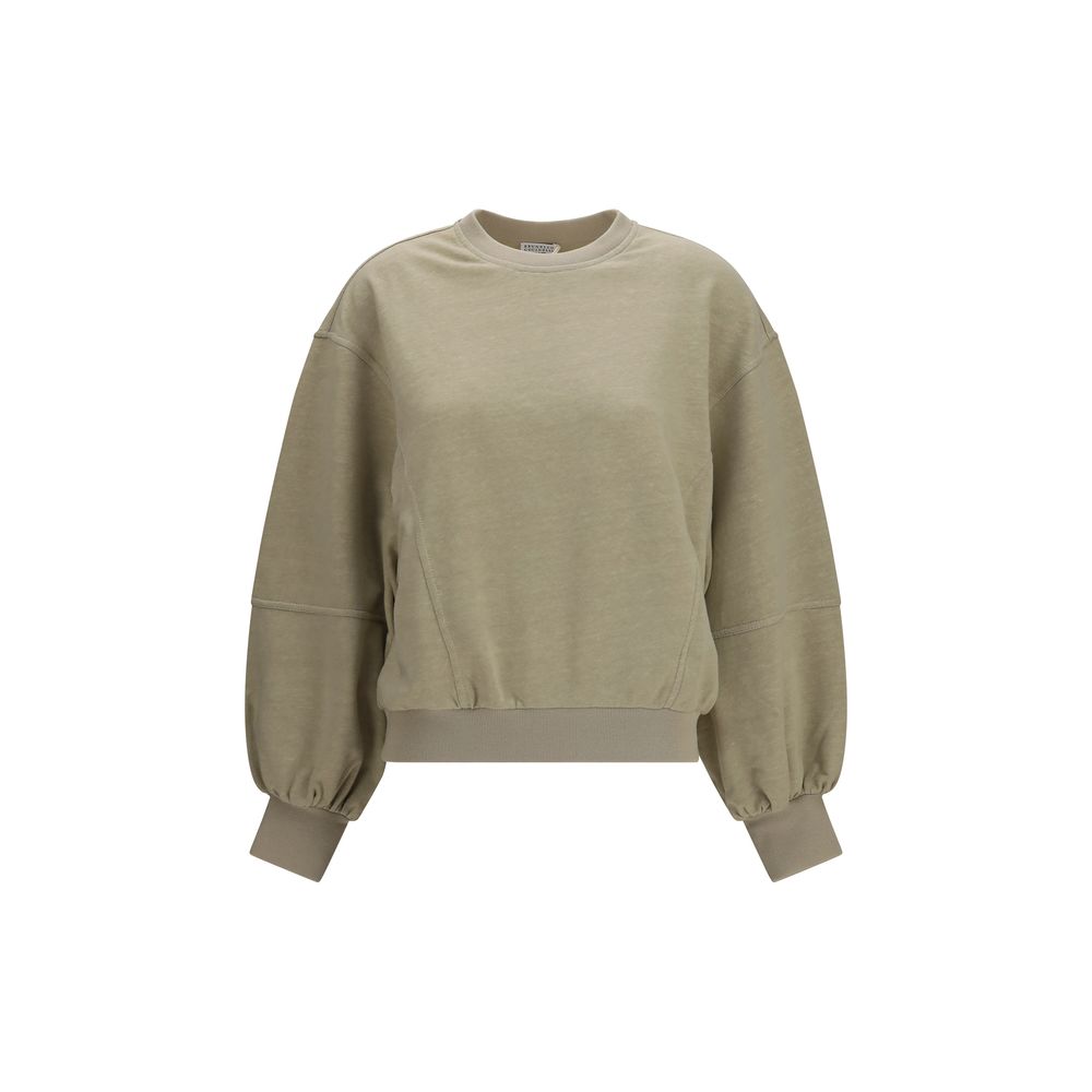 Brunello Cucinelli Beige Cotton Sweatshirt